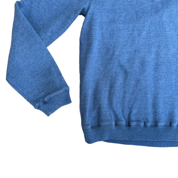 Disney Parks Sweatshirt Mens 1/2 Zip Long Sleeve Cowl Neck Stretch Blue Small - Picture 4 of 14